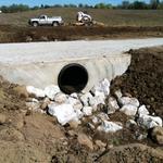 Easton Construction installs a new culvert.