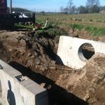 Easton Construction installs a new culvert.  