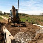 Easton Construction installs a new culvert.